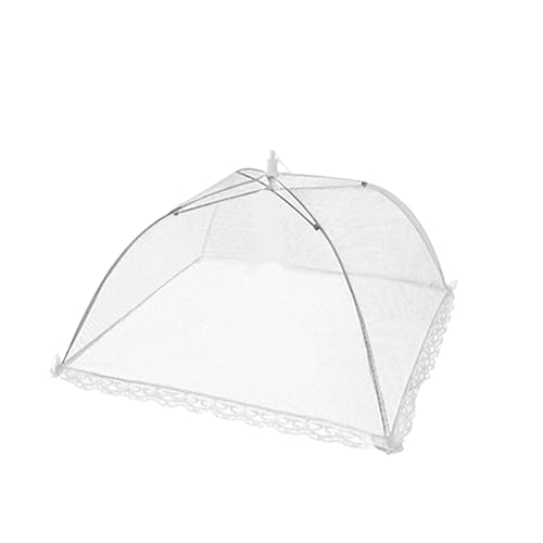 abdeckhauben für lebensmittel Faltbare Lebensmittel-Netz-Regenschirmabdeckung for die Küche, Gemüse, Obst, atmungsaktiv, insektensicher, Lebensmittelschutz-Gadget(L-42X42cm) von FonHNDG
