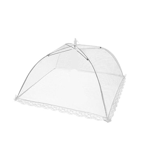 abdeckhauben für lebensmittel Faltbare Lebensmittel-Netz-Regenschirmabdeckung for die Küche, Gemüse, Obst, atmungsaktiv, insektensicher, Lebensmittelschutz-Gadget(XL-48X48cm) von FonHNDG