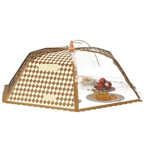 abdeckhauben für lebensmittel Faltbare Lebensmittelabdeckungen Große Kapazität Regenschirm Atmungsaktive Mahlzeit Gemüse Obst Abdeckung Küchenhelfer(Rectangular 50x70cm) von FonHNDG