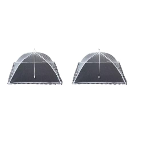 abdeckhauben für lebensmittel Lebensmittel-Regenschirm-Netzabdeckung, faltbare Lebensmittel-Netzabdeckung, Mahlzeit, Gemüse, Obst, atmungsaktive Abdeckung, Küchenzubehör(43x43cm 2pcs) von FonHNDG