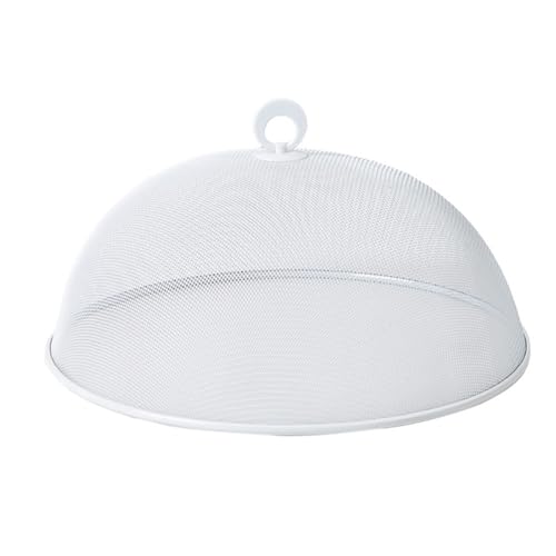 abdeckhauben für lebensmittel Runde Form Mesh Teller Abdeckung Teller Deckel Haushalt Lebensmittel Abdeckung Gemüse Obst Display Halter Kuchen Brot Platte(White-30cm) von FonHNDG