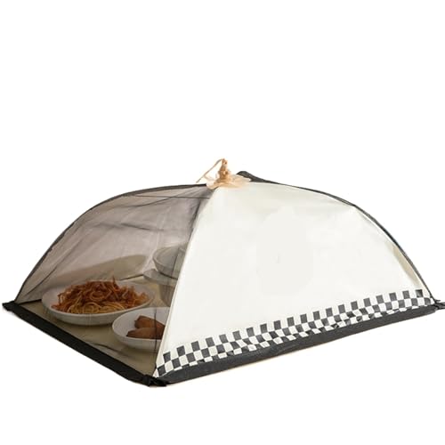 abdeckhauben für lebensmittel Tragbarer faltbarer Lebensmittelschirm Atmungsaktive Mahlzeit Gemüse Obst Abdeckung Küchenhelfer Zubehör(50x70 Grid) von FonHNDG