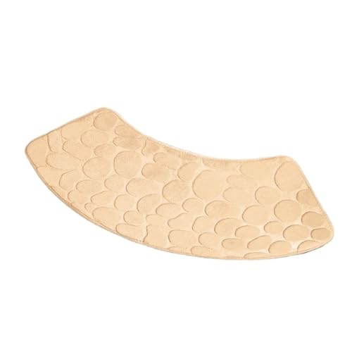 rutschfeste, geschwungene Fußmatte, saugfähige Badezimmermatte, Gebogene Duschmatte Zum Aufsaugen von Wasser nach dem Duschen(Beige,37cmx100cm) von FonHNDG