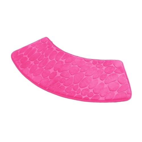 rutschfeste, geschwungene Fußmatte, saugfähige Badezimmermatte, Gebogene Duschmatte Zum Aufsaugen von Wasser nach dem Duschen(Rose,37cmx100cm) von FonHNDG