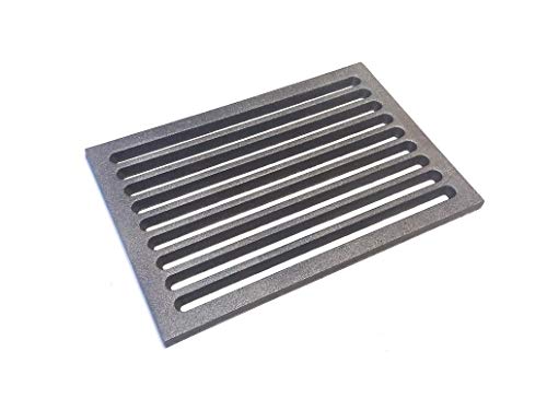 Grillrost aus Gusseisen für Kaminofen Grillofen Ascheschale (30 x 20 x 1 cm) von Fonderia Bongiovanni