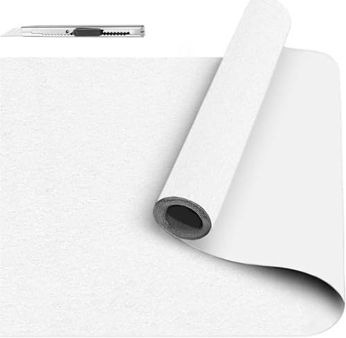 Fondlife Filz Selbstklebend,Selbstklebender klebriger Filz,2mm Filzgleiter Selbstklebend Möbelgleiter,Self-Adhesive Felt für Couch,Tischbeine,DIY (Weiß, 150x40cm) von Fondlife