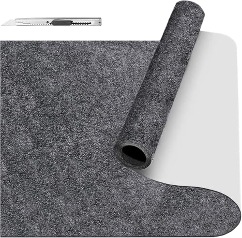 Fondlife Filz Selbstklebend,150 * 40cm Selbstklebender klebriger Filz,2mm Filzgleiter Selbstklebend Möbelgleiter,Self-Adhesive Felt für Couch,Tischbeine,DIY (Schwarzgrau, 150x40cm) von Fondlife