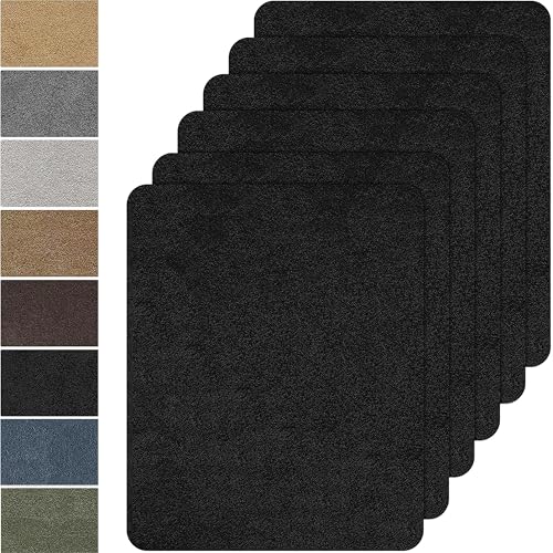 Flicken Selbstklebend Stoff,6 Stück 20x30cm Mikrofaser-Patches,Stoff Reparatur Patches Selbstklebend,Samt Reparaturflicken für Sofa, Autositze, Kleidung (Schwarz) von Fondlife