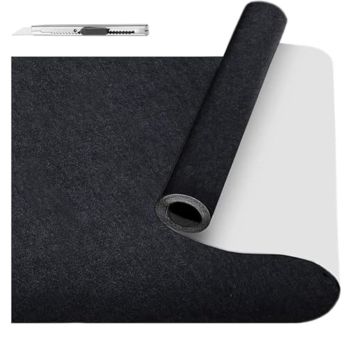 Fondlife Filz Selbstklebend,Selbstklebender klebriger Filz,2mm Filzgleiter Selbstklebend Möbelgleiter,Self-Adhesive Felt für Couch,Tischbeine,DIY(Schwarz, 150x40cm) von Fondlife