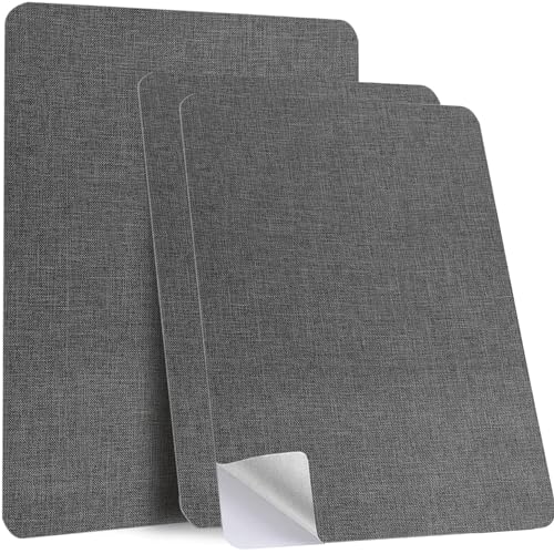 Fondlife Flicken Selbstklebend Stoff,3er 20X30cm Stoff Reparatur Patches Selbstklebend,Stoffe-Reparaturaufkleber,Leinenstoff-Reparaturflicken für Autositze,Kopfteile,Vorhang,Möbel,Sofa (Dunkelgrau) von Fondlife