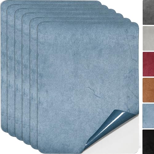 Mikrofaserstoff Selbstklebend,6 stuck 20 * 30cm Flicken Selbstklebend Stoff,Stoff Reparatur Patches Selbstklebend,Wildleder Optik Kunstleder (Hellblau) von Fondlife