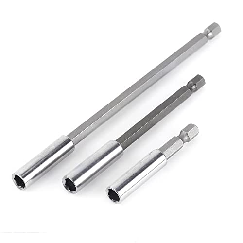 Magnetisches Verlängerungs-Set, 3-teilig, 1/4 Zoll, Sechskant, Schaft 75, 100, 150 mm, Quick Release für Bohrer, Schrauben, Mutter, Handantrieb Magnetisches Verlängerungs-Set, 3-teilig, 1/4 Zoll, Sechskant, Schaft 75, 100, 150 mm, Quick Release für Bohrer, Schrauben, Mutter, Handantrieb von Fongmore