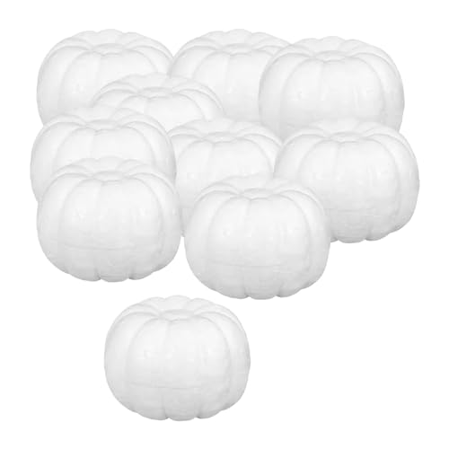 Fonowx 10 Stück Weiße Schaumstoff Kürbisse, Künstliche Künstliche Styropor Kürbisse für Halloween, 8CM Fonowx 10 Stück Weiße Schaumstoff Kürbisse, Künstliche Künstliche Styropor Kürbisse für Halloween, 8CM von Fonowx