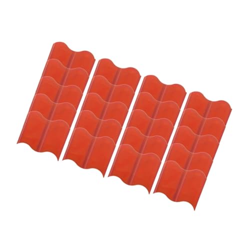 Fonowx 20 Stück Gartenrandplatten für Heimwerkerarbeiten Und Pflanzenschutz, Rot Fonowx 20 Stück Gartenrandplatten für Heimwerkerarbeiten Und Pflanzenschutz, Rot von Fonowx