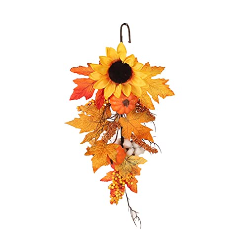 Fonowx Ahorn-Tropfenkranz, Herbst-Kranz, Bauernhaus-Ornament, Dekoration, Kranz, künstliche Girlande für die Empfangsparty zu Hause Fonowx Ahorn-Tropfenkranz, Herbst-Kranz, Bauernhaus-Ornament, Dekoration, Kranz, künstliche Girlande für die Empfangsparty zu Hause von Fonowx