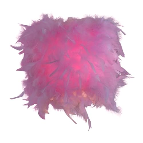 Fonowx Federn Lampenschirm, Moderne Pendelleuchte, Makramee Hängeleuchte Schirm, Kronleuchter-Lampenabdeckung, Lamp Shade Feather für Tischlampe Schlafzimmer Wohnzimmer Zuhause Party, rosa S Fonowx Federn Lampenschirm, Moderne Pendelleuchte, Makramee Hängeleuchte Schirm, Kronleuchter-Lampenabdeckung, Lamp Shade Feather für Tischlampe Schlafzimmer Wohnzimmer Zuhause Party, rosa S von Fonowx