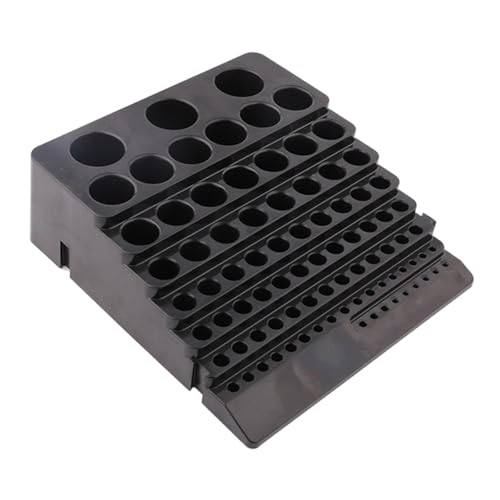 Fonowx Fräsen Aufbewahrungsbox Ständer Halter Fall Bohrer Aufbewahrungsbox Werkzeuge Verpackung Ersatz Multifunktional Schwarz für, 85 Loch von Fonowx