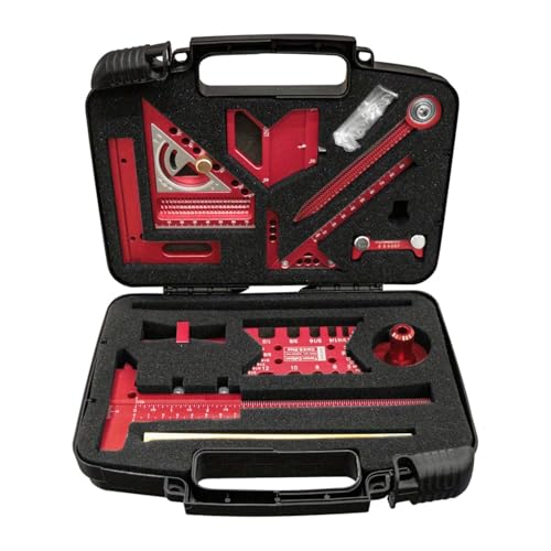 Fonowx Kombinations Lineal Set für Die Holzbearbeitung, Aluminium Messgerät Und Messschieber mit Aufbewahrungsbox, Geeignet für Professionelle Holzarbeiter U, 10 Stück Fonowx Kombinations Lineal Set für Die Holzbearbeitung, Aluminium Messgerät Und Messschieber mit Aufbewahrungsbox, Geeignet für Professionelle Holzarbeiter U, 10 Stück von Fonowx