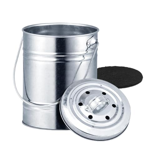 Fonowx Kompostbehälter für Den Innenbereich mit Deckel, Tragbarer Lebensmittelabfallbehälter für Den Garten Im Freien Fonowx Kompostbehälter für Den Innenbereich mit Deckel, Tragbarer Lebensmittelabfallbehälter für Den Garten Im Freien von Fonowx