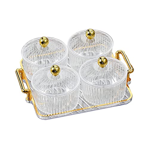 Fonowx Nordic Obst Snack Servierplatte Trockenobst Tablett Aufbewahrungsbehälter Caddy Servierplatte Home Party Küche Nuss Caddy, Schließe 4 Schalen ab von Fonowx