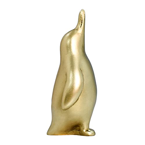 Fonowx Pinguin Statue Figur Ornament Wohnzimmer Dekoration Geschenk, golden von Fonowx