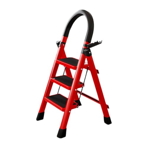 Fonowx Trittleiter, 3 Stufen Hocker, Tragbarer Tritthocker für Haushalt, Büro, von Fonowx