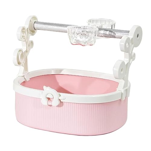 Fonowx Vogelsitzstangenständer, Papageienkotständer, Fitnessstudio mit Bechern, Spielplätze, Papageienübungs Vogelständer, Tischplatte, für Unzertrennliche, Rosa Fonowx Vogelsitzstangenständer, Papageienkotständer, Fitnessstudio mit Bechern, Spielplätze, Papageienübungs Vogelständer, Tischplatte, für Unzertrennliche, Rosa von Fonowx