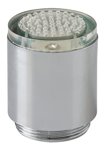 FontBrico A-1116331 Wasserhahn mit bunten LEDs | Lichtsprudler Wasserhahn Küche | Licht Wasserhahn | LED Wasserhahn mit Temperatursensor | 3 Farben ändern je nach Temperatur | Messing von FontBrico