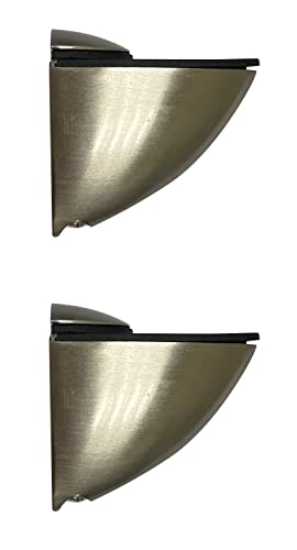 FontBrico A-1867050 Holz oder Glas | verstellbare Regalhalterung | für Gegenstände von maximal 25 kg | Regalstärke 4-19 mm | 2 Stück | Edelstahl Finish, Pequeño von FontBrico