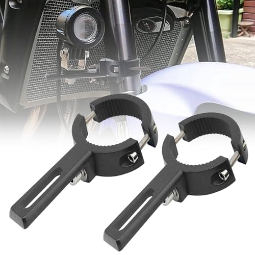 2 Stück Verstellbare Motorrad-Scheinwerferhalterung, Motorrad Universelle Lichthalterung für Scheinwerfer, Passend für 38–60 mm, Einfache Installation von FontFable