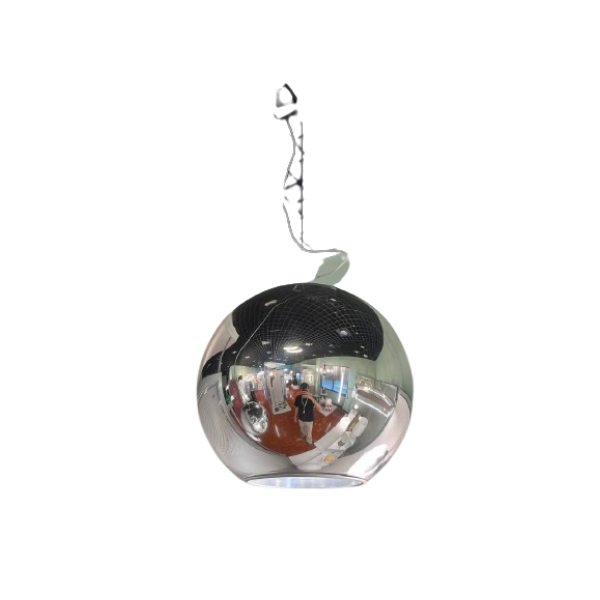 Große Metallische Pendelleuchte aus Geblasenem Glas Kugelform, FontanaArte von FontanaArte