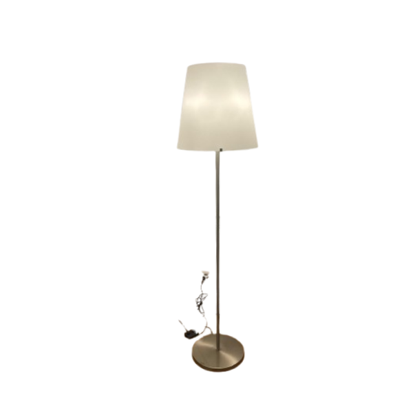 Stehlampe Modell 3247 aus weißem Blasglas, FontanaArte von FontanaArte
