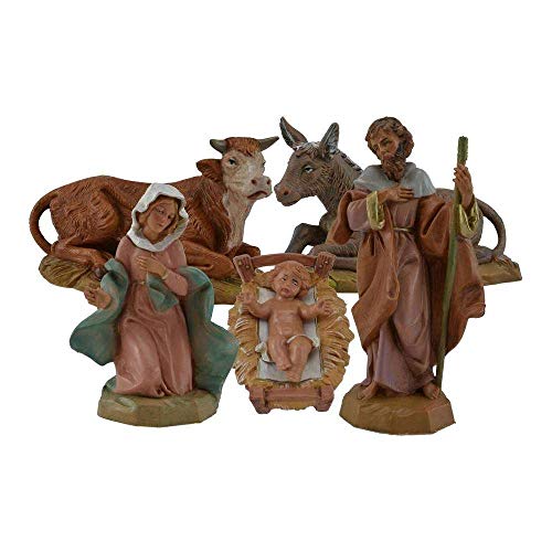 FONTANINI NATIVITÄT 12 cm 5 Figuren aus Kunstharz Figur Jesus (F-138) von Fontanini