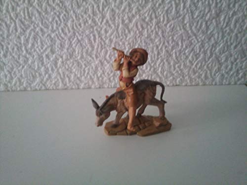 Fontanini Krippenfiguren 12 cm Junge auf Esel von Fontanini