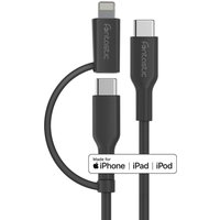 Fontastic 2in1 Datenkabel Typ-C > Typ-C +Lightning Farbe:Schwarz Fontastic 2in1 Datenkabel Typ-C > Typ-C +Lightning Farbe:Schwarz von Fontastic