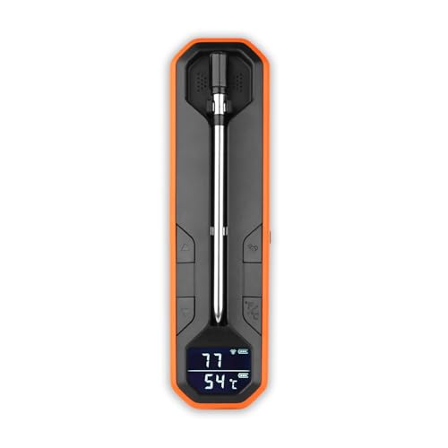 Fontastic “Foca” Fleischthermometer kabellos mit App – Grillthermometer für punktgenaues BBQ, Thermometer kochen 0-275°C, Grillthermometer Bluetooth aus Edelstahl mit Keramik-Griff, IP67 von Fontastic