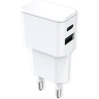 Universal Netzteil Dubi, 1x USB-A + 1x Typ-C, 12W Weiss Universal Netzteil Dubi, 1x USB-A + 1x Typ-C, 12W Weiss von Fontastic