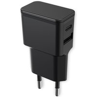 Universal Netzteil Dubi, 1x USB-A + 1x Typ-C, 2,4A schwarz von Fontastic