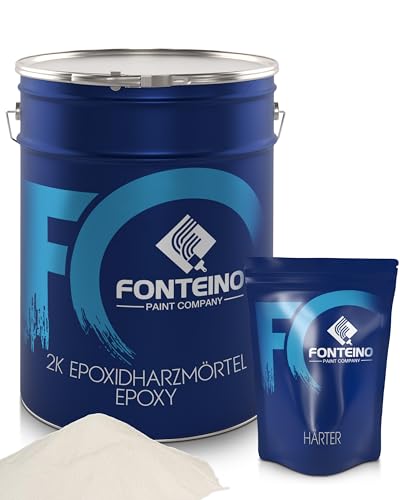 2K Epoxidharz Mörtel Reparaturmörtel Beton Reparatur Fugenmörtel Pflasterfugenmörtel Grau 10 KG von Fonteino