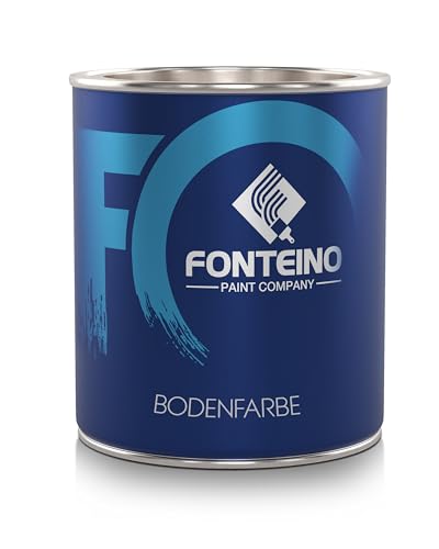 Bodenfarbe Bodenbeschichtung Betonfarbe Betonbodenfarbe Kellerboden, geruchsarm - Reinweiss 750ml von Fonteino