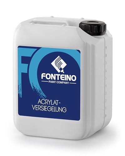 Fonteino Bodenversiegelung Acrylat Versiegelung für Beton Boden Beschichtung Farblos 5L von Fonteino