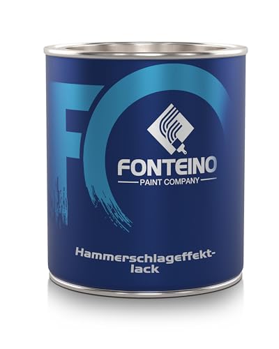 Fonteino Hammerschlaglack Rostschutz Metalllack Farbe Effektlack Hammerschlag - Lichtgrau - 750ml von Fonteino