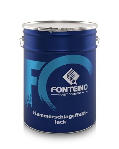 Hammerschlaglack Rostschutz Metalllack Farbe Effektlack Hammerschlag - Silber - 2,5L von Fonteino