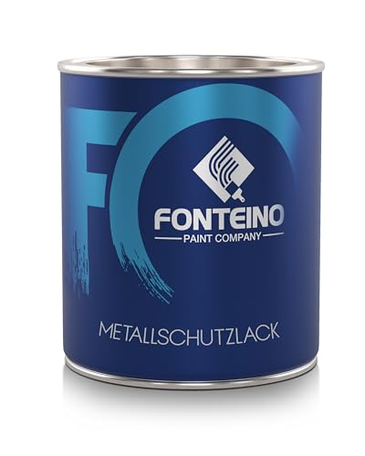 Fonteino Metalllack - Farblos - gebrauchsfertige Metallschutzfarbe Metallfarbe Buntlack für Metal, Eisen, Stahl, Aluminium, Zink etc. 750ml von Fonteino