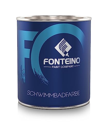 Fonteino Schwimmbadfarbe Poolfarbe Poolbeschichtung Schwimmbeckenfarbe Hellelfenbein - 750ml von Fonteino
