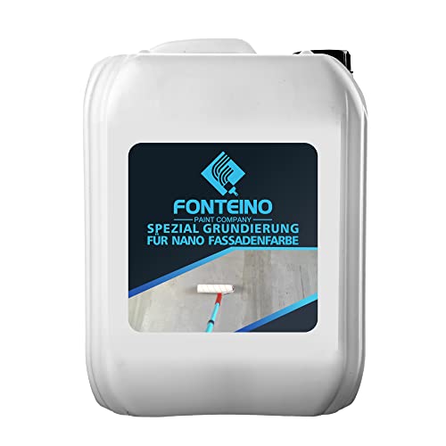 Fonteino Spezial Grundierung für Nano Fassadenfarbe Tiefgrund Haftgrund Tiefengrund Fassadengrundierung 5L von Fonteino