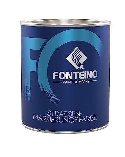 Fonteino Straßenmarkierungsfarbe Bodenmarkierung Parkplatzmarkierung Straßenmarkierung - Rapsgelb 750ml von Fonteino