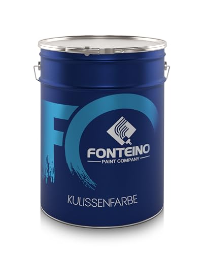Fonteino Kulissenschwarz Wandfarbe Schwarz Innenfarbe Deckenfarbe Dispersionsfarbe hohe Deckkraft Matt 10L von Fonteino