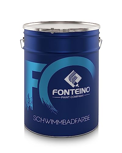 Fonteino Poolfarbe Schwimmbadfarbe Poolbeschichtung Schwimmbeckenfarbe Blau 10L von Fonteino