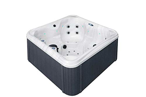 Fonteyn 4 Per Outdoor Whirlpool Indoor Aussenwhirlpool Spa Hot Tub Pool+Abdeckung+Treppe+Water Care Box - Believe - von Fonteyn